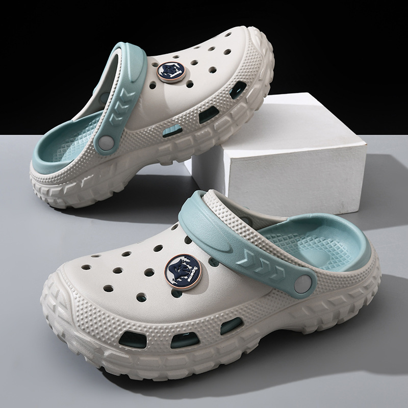 2024 Thick-Soled Breathable Beach Clogs for Young Men, Eva Casual Shoes, Foreign Trade Cross-Border Wholesale