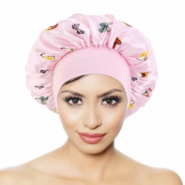 Butterfly-shaped colored wide-brimmed nightcap hair care cap beauty salon hat JDB-301I