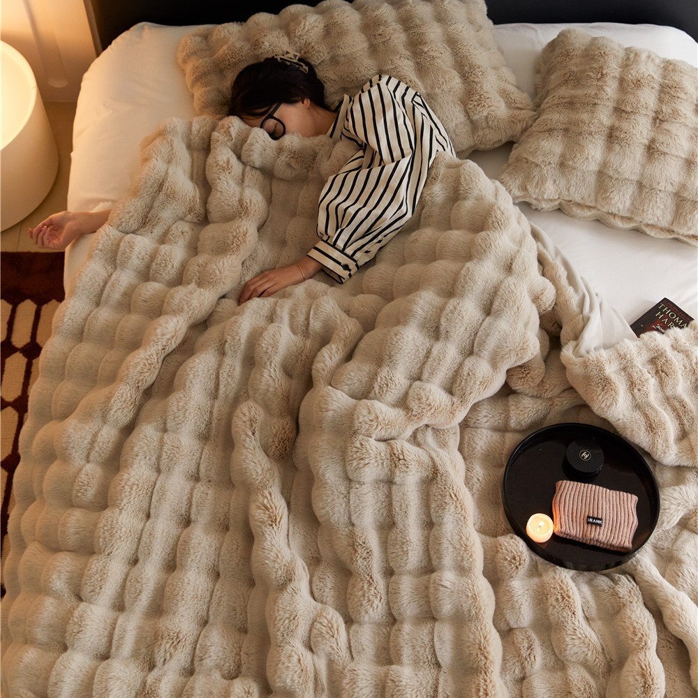 Mantas al por mayor imitación de mantas de algodón, mantas de espuma, mantas de peluche de doble cara, tipo A, grueso, mantas de siesta de oficina, mantas de sofá, mantas