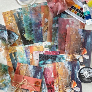 Momo Material Paper Color Art Store Series Retro Watercolor Theme Journal Cover Wall DIY Decorative Paper