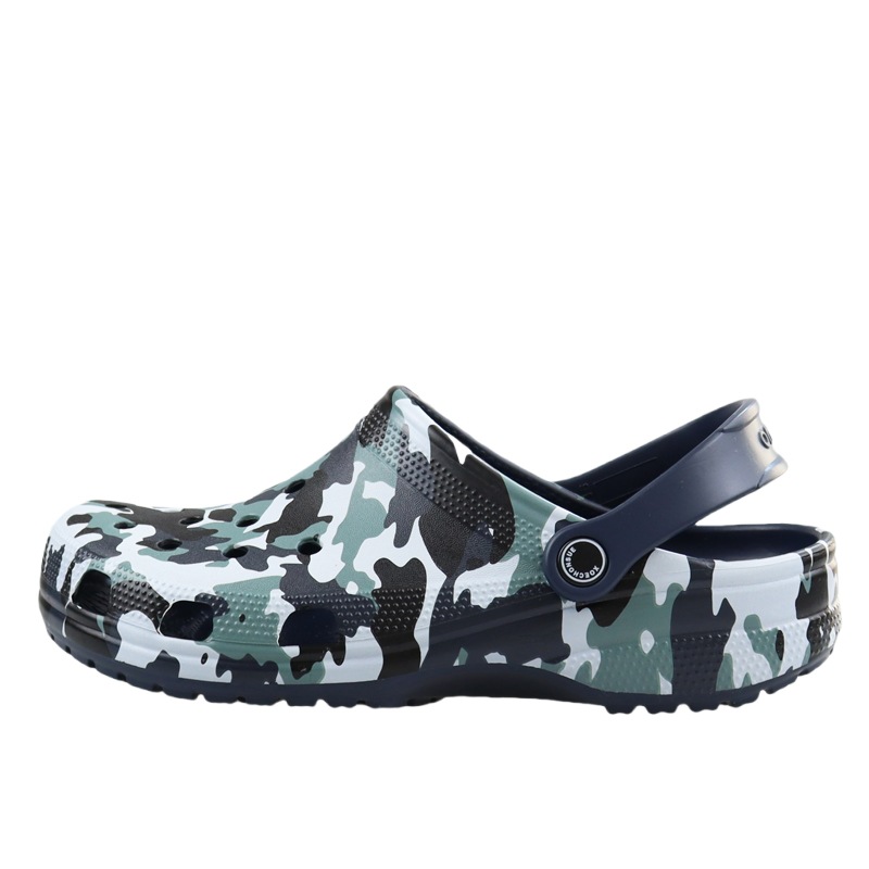 Fuente fabricante zapatos con agujeros para mujer camuflaje verano Baotou sandalias y pantuflas antideslizantes para hombre sandalias al aire libre transpirables zapatos de playa