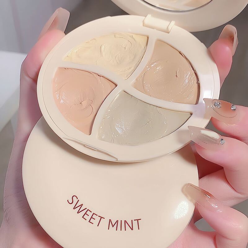 SWEET MINT四色遮瑕膏 遮盖脸部斑点痘印黑眼圈泪沟遮瑕盘|undefined