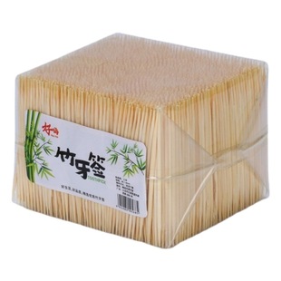 Wholesale natural bamboo double-headed fine toothpick bag disposable bamboo toothpick portable hotel tooth Bamboo toothpick strip