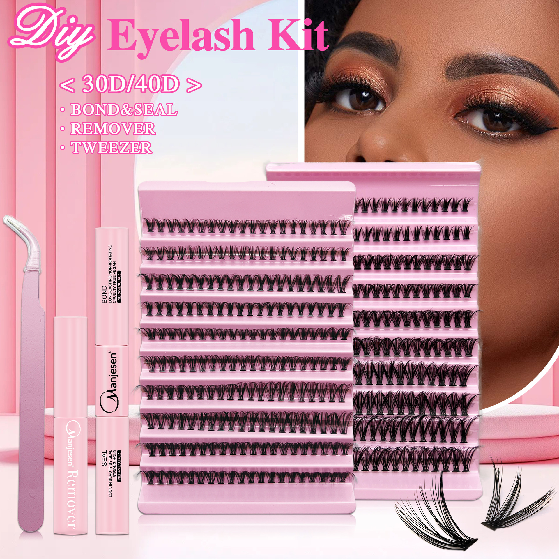 DIY lash extension kit segmented eyelash extension set 120 clusters…