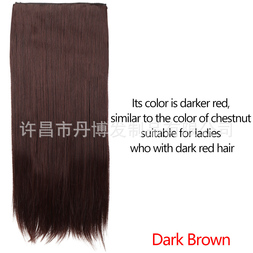 Extensiones de Cabello Largo y Liso para Mujer, Comercio Exterior Transfronterizo Europeo y Americano, Fibra de Alta Temperatura de 100 cm, Extensiones de Cabello Naturales e Invisibles