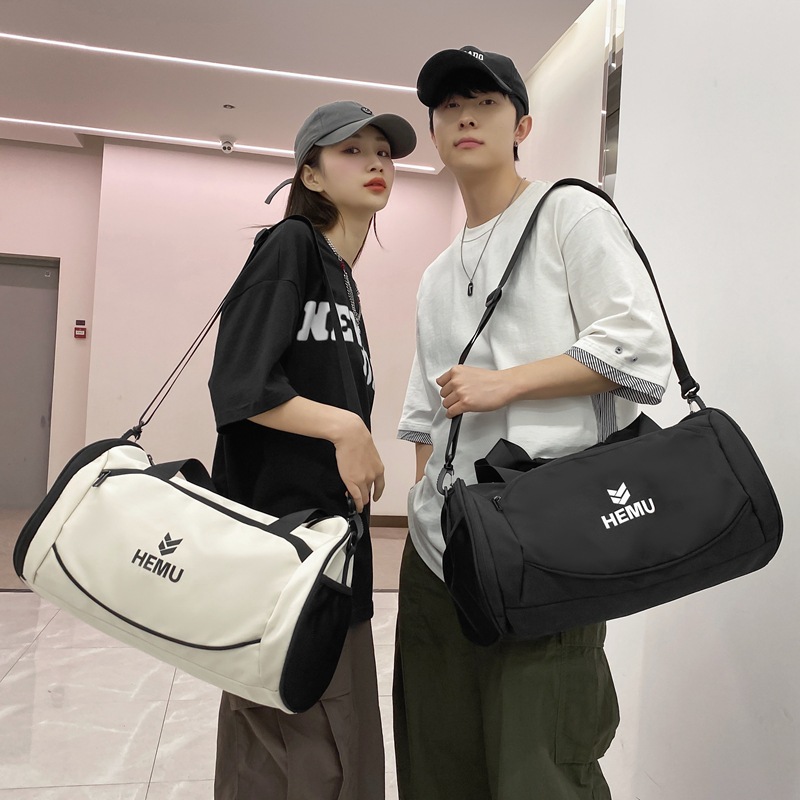 Dry and Wet Separated Sports Fitness Bag Short-distance Business Boarding Duffel Bag Trendy Fashion Casual Couple Travel Bag