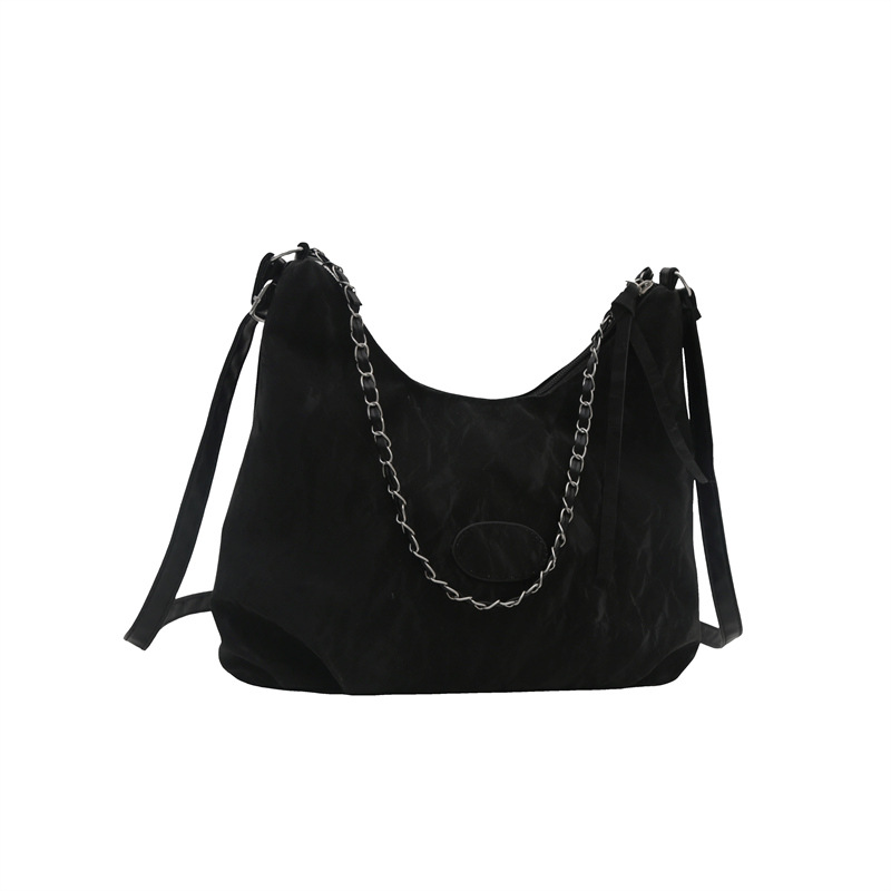 Bolso bandolera casual de gran capacidad, comercio exterior femenino, bolso de hombro de todo fósforo para viajeros al por mayor, bolso portátil de cadena de color sólido