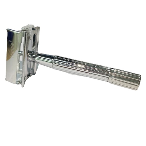 Nanjie manual razor, old-fashioned shaving holder, stainless steel double-sided razor blade, old-fashioned shaving holder