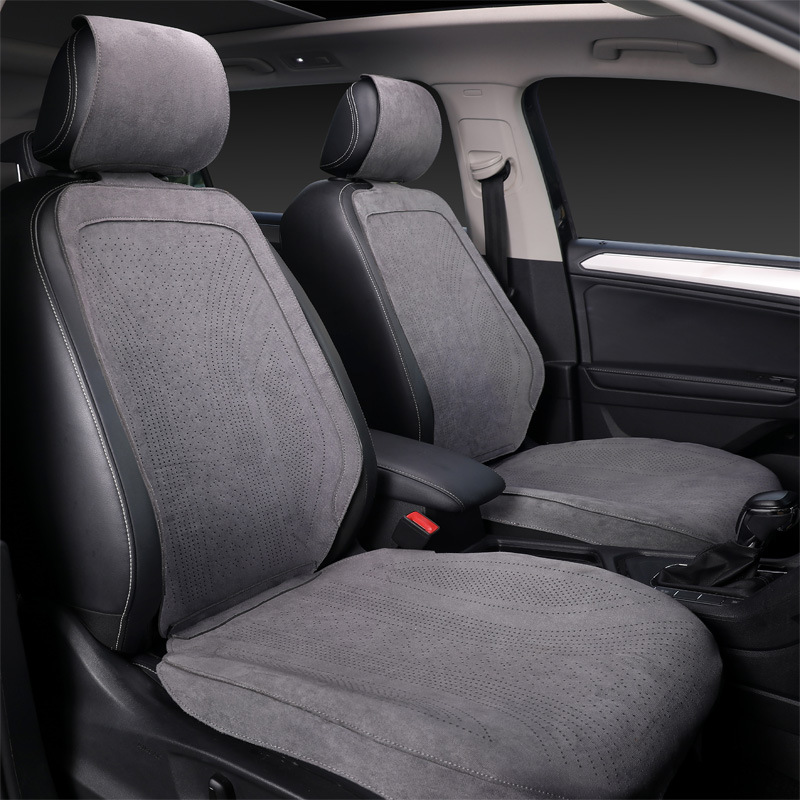 Summer suede car seat cushion, suitable for all seasons, breathable saddle-style car seat pad, ventilated car seat cushion