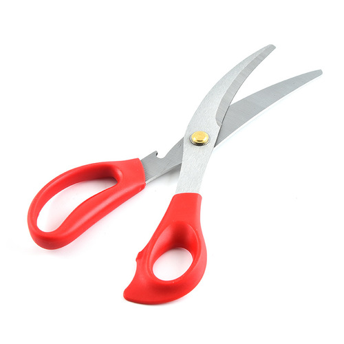Curved blade kitchen scissors Korean stainless steel barbecue scissors Barbecue scissors kitchen scissors kitchen chicken bone scissors