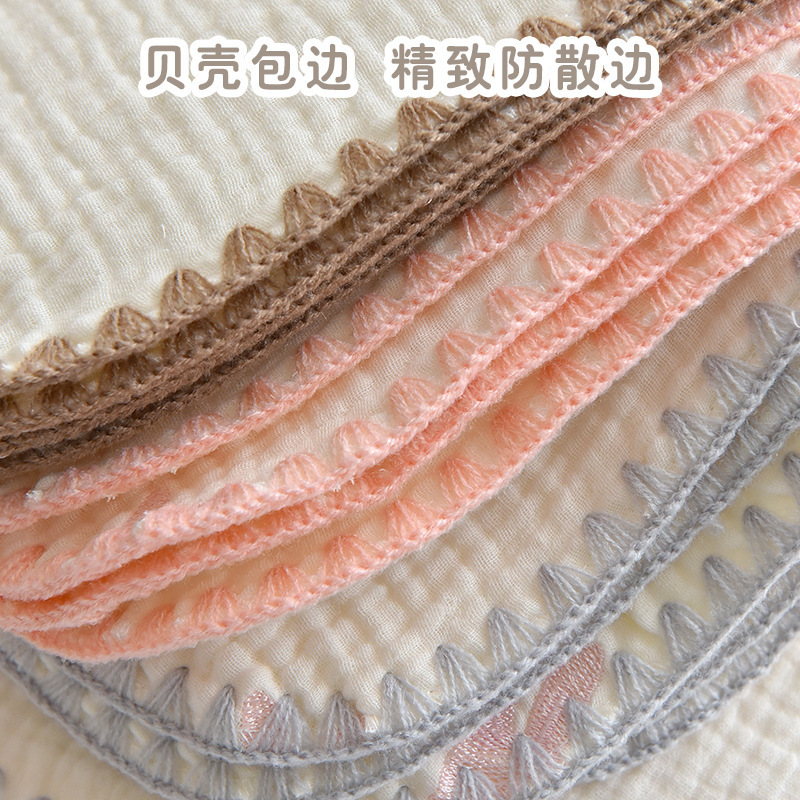新生児の枕の綿のガーゼの刺繍の泡の糸の小さい枕のタオルの貝殻の辺の雲の片の枕の赤ちゃんは乳の枕を吐くことを防ぎます。|undefined