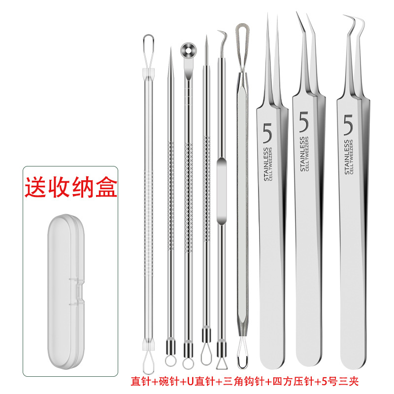En stock, puede enviar agujas para el acné de acero inoxidable, herramientas de belleza para eliminar el acné oscuro, agujas para el acné, herramientas de belleza, clips celulares