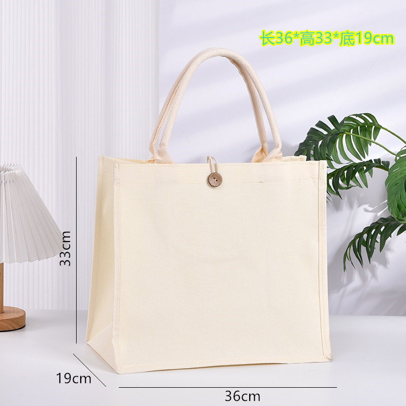 Bolsa de lona en stock, bolsa de lienzo para niños pintados y teñidos DIY, película en blanco cubierta, bolsa de lona tridimensional