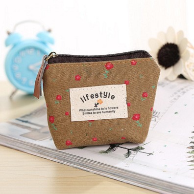 Monedero de tela estilo coreano, bolso pequeño con dibujos animados