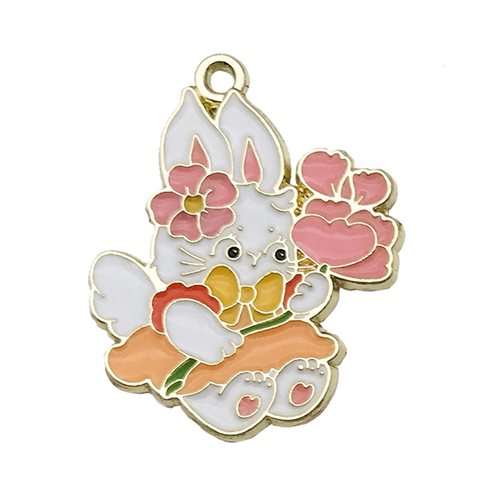 Conejo de huevo de Pascua transfronterizo Acción de gracias hoja de arce calabaza accesorios de bricolaje creativo llavero colgante pequeño