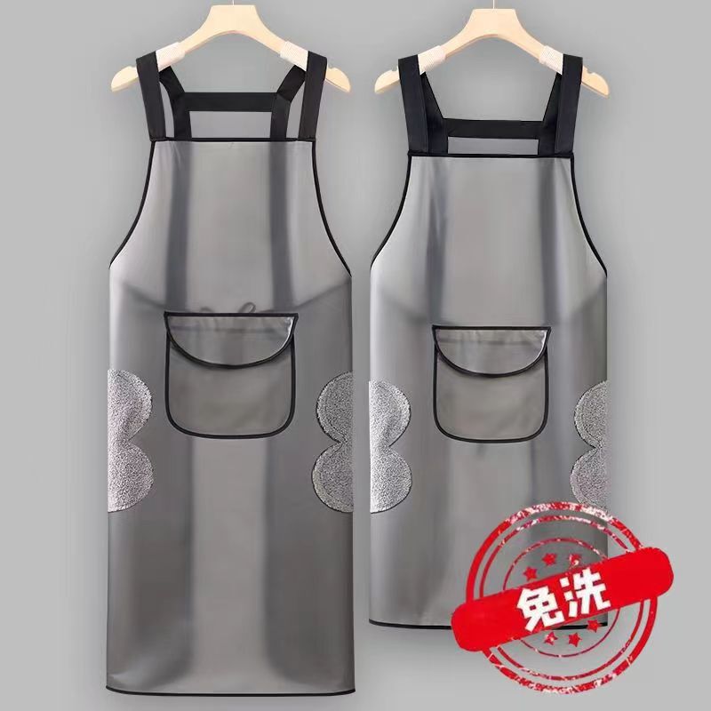 Wash-Free Oil-Proof Waterproof Apron Household Long Over-the-Knee Men's and Women's Translucent Catering Noodles Aquatic Work Clothes