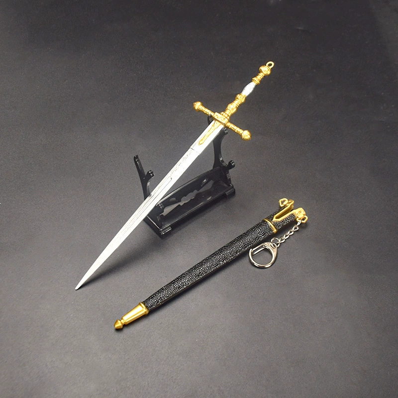 Anime game peripheral weapon with a 22cm alloy model weapon ornament keychain