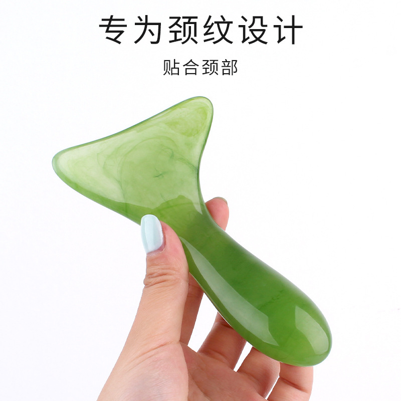 masaje de pala, cuchilla, cuchilla, estriado cervical, masajeador de columna cervical para dragar los meridianos del hombro, empuje abierto, placa de arco de barra de tendón espalda