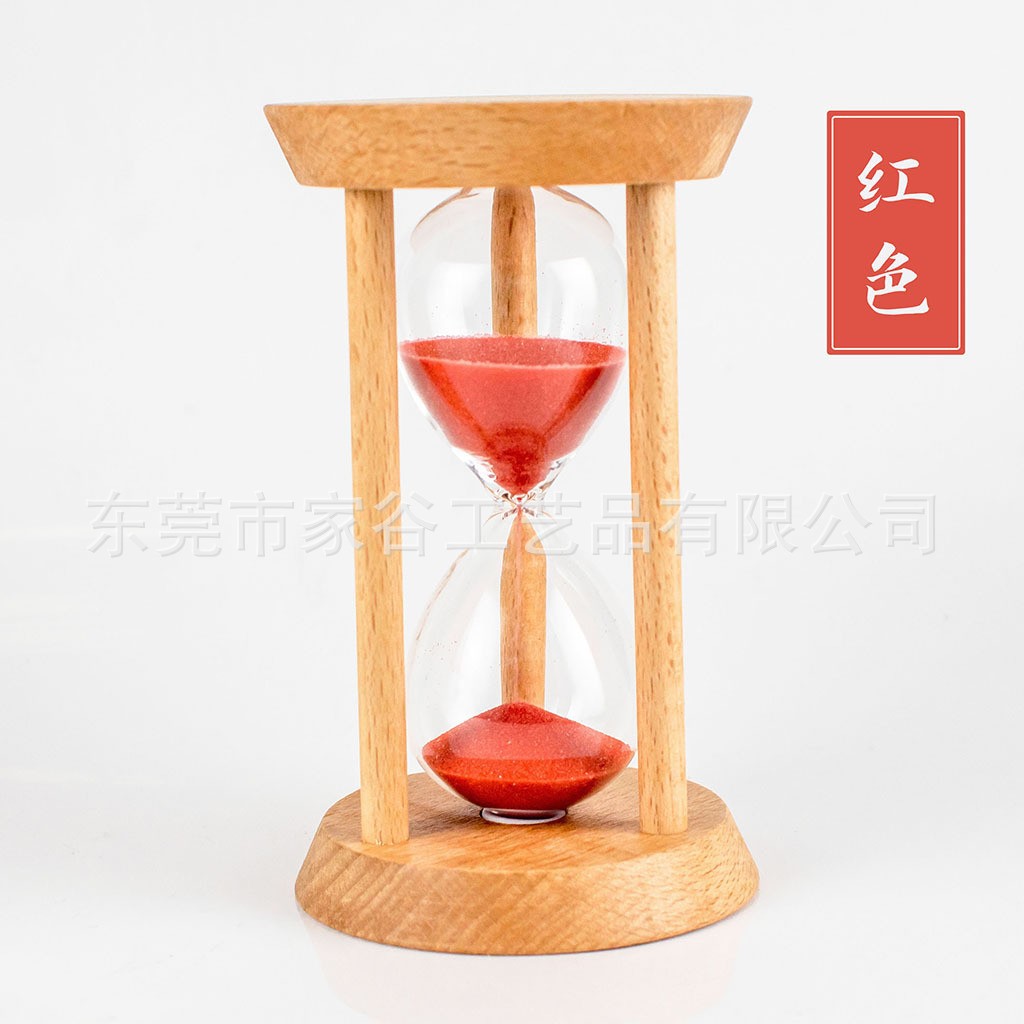 メーカー直売卸売り原木三柱円形タイマー砂時計創意置物木質時間砂時計タイマー