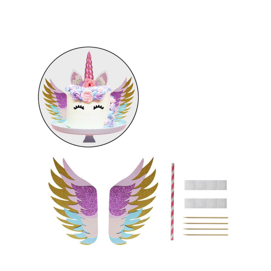 반짝이 가루 날개 추가 큰 장식품