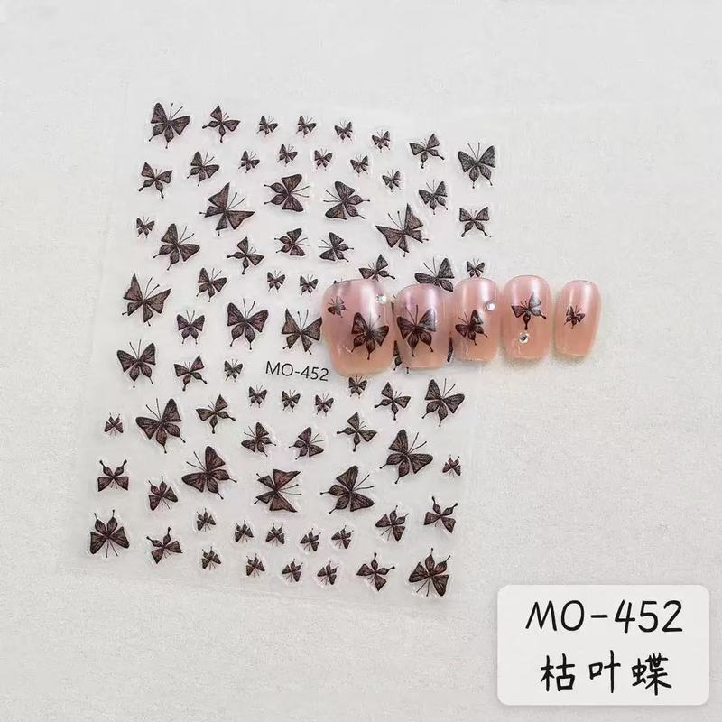ネイルアート青い蝶ステッカーファンタジー妖精高级感纯粋欲风ネット赤ネイルアート装饰爪ステッカーアクセサリー|undefined