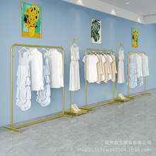 衣架落地式挂衣架女装店陈列架中岛架网红直播服装展示架展厅架子