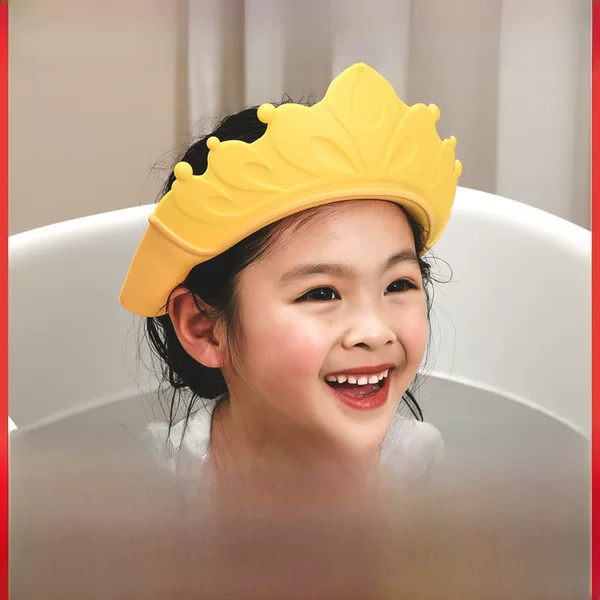 Baby shampoo cap eye protection ear protection soft rubber shampoo cap infant children shower cap children waterproof Bath Shampoo cap