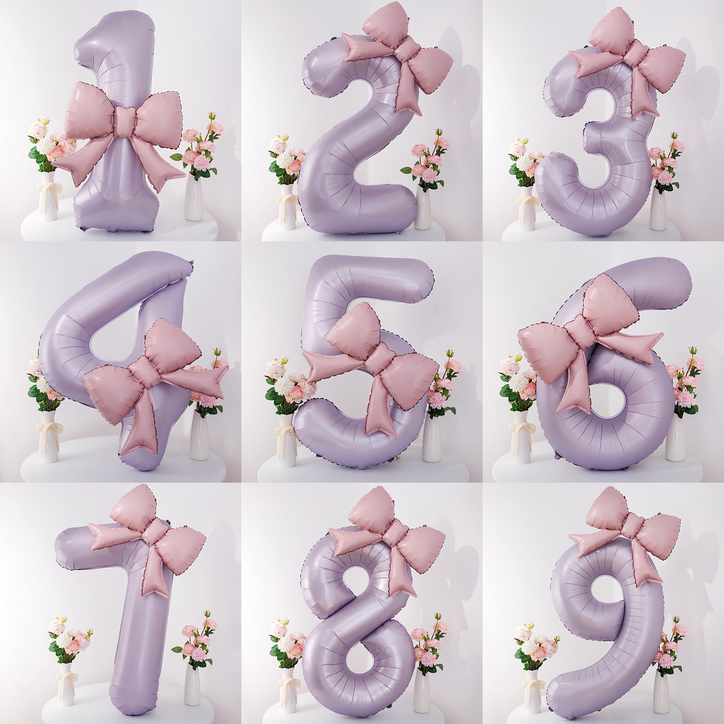 Mor Renkli Fiyonklu Balonlar, Instagram Tarzı 3. Yaş Günü Partisi Fotoğraf Çekimi, Çocuk Oyuncakları ve Oyunları, Hobi Koleksiyon Ürünleri_voghion.com