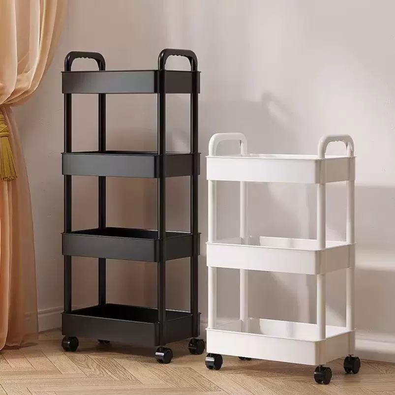 收纳小推车置物架宿舍落地厨房可移动办公室卧室多层床头收纳数据