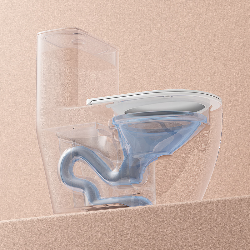 Inodoro ordinario cerámica bombeo de agua super espiral de gran calibre ahorro de agua nuevo tipo de fábrica al por mayor hotel familiar