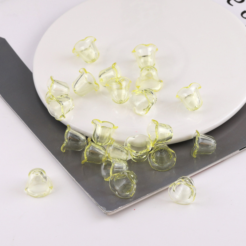 18*14mm透明铃兰花风铃花亚克力花朵铃铛花边吊坠diy发簪饰品配件|undefined
