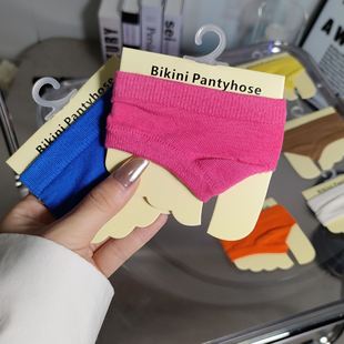Half-Length Socks for Women, Summer Bikini Cotton Socks, Summer Flip-Flop Trendy Socks, Klein Blue