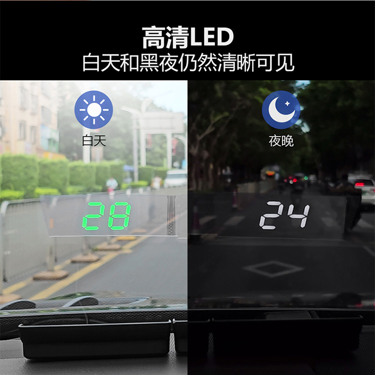 2026 New Model Hud Head-Up Display Gps Speedometer Speed Display Meter Kmh/Mp