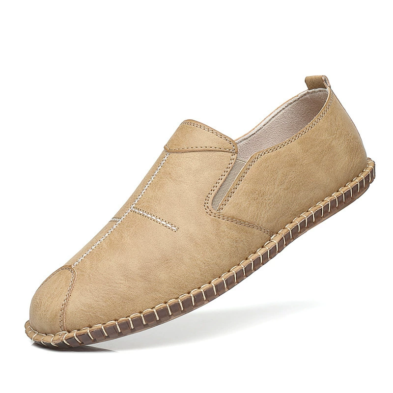 Летние мужские туфли для кожи, повседневная обувь, мягкая подошва