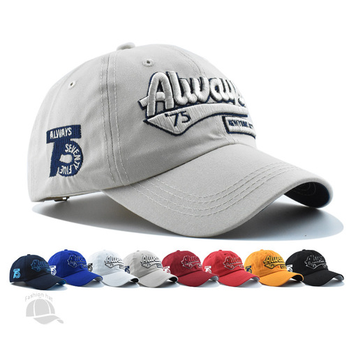 Men's Spring and Autumn Korean Version Letter Embroidered Cap, Couple Outdoor Casual Sun Hat, Duckbill Hat for Women