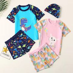 兒童泳衣男孩女孩分體游泳衣泳褲套裝小中大童學生男女童游泳裝備