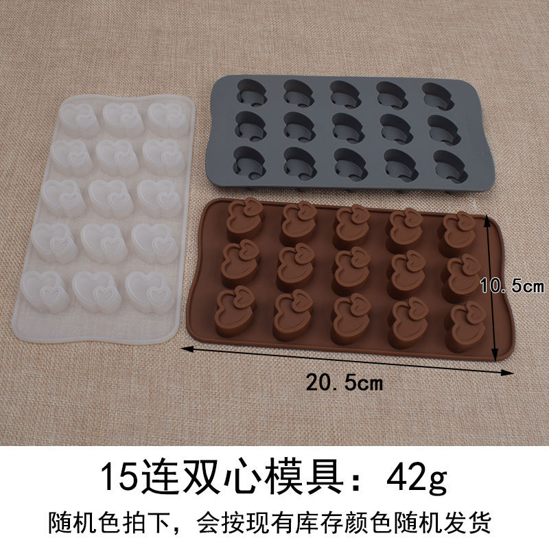 15連愛の形のシリカゲルのチョコレートのキャンディのチョコレートの力のケーキの焙煎の鋳型の氷格の水晶の滴のゴムの鋳型|undefined
