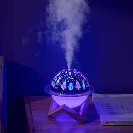 网红空气加湿器家用静音卧室星空飞碟灯办公桌面宿舍学生可爱喷雾