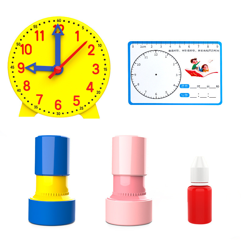 modelo de reloj para niños de jardín de infantes para aprender y reconocer el tiempo ayuda de enseñanza para estudiantes de primaria de primer y segundo grado dial de reloj