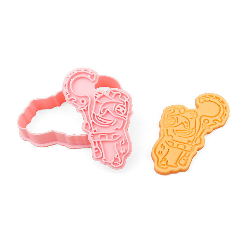 Molde de galletas de Nezha simulado, herramientas de repostería con diseños de dibujos animados de Ao Bing, Ao Guang, Shen Gongbao, Shijin y Bestia del Límite de la Emperatriz