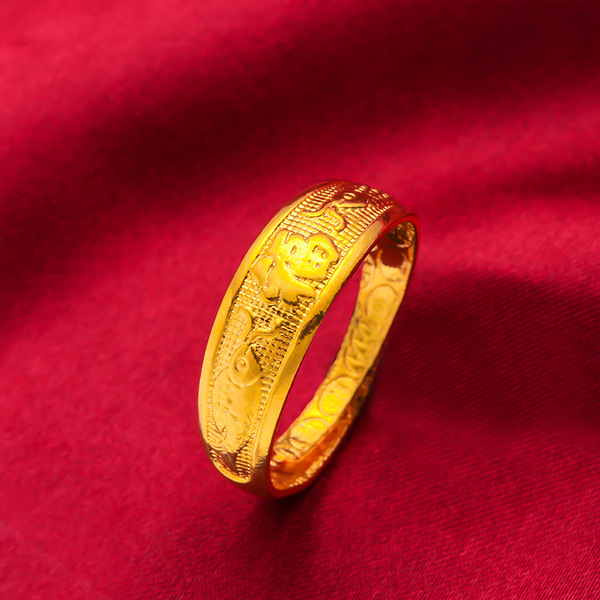 Brass glossy ring for men and women