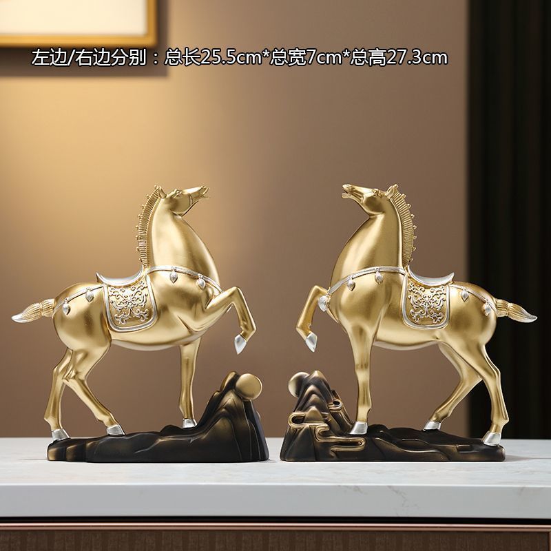 新しい中国風の馬の装飾品、リビングルーム、玄関ホール、ワインキャビネット、書斎、デスクトップ装飾、新築祝い、開店祝いのギフト、馬がすぐに完成します∑|undefined