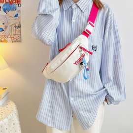 学生百搭胸包新款ins休闲包女简约日系斜挎包运动小众腰包