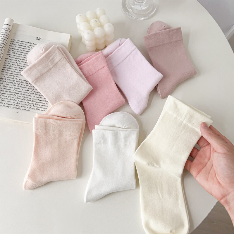 Pure Cotton Seamless Socks for Women, Mid-Calf Socks for Spring and Autumn, Loose Mouth Maternity Socks, Japanese Style Solid Color Slouch Socks, Women's Socks for Autumn and Winter Pure Cotton Seamless Socks for Women, Mid-Calf Socks for Spring and Autumn, Loose Mouth Maternity Socks, Japanese Style Solid Color Slouch Socks, Women's Socks for Autumn and Winter