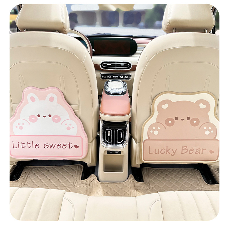 Cartoon Car Seat Anti-Kick Pad, Universal Rear Seat Back Protective Pad for All Seasons, Car Rear Seat Protective Pad, Anti-Wear Pad