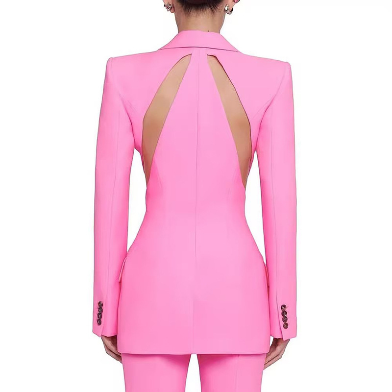 GraceChic Herbstkollektion 2025: Modischer Blazer mit figurformendem und beinschmeichelndem Design – der perfekte Anzug für Damen._voghion.com