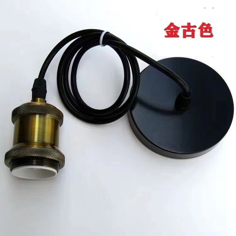 Lámpara de aluminio vintage soporte de lámpara de viento industrial antiguo E27 lámpara de aluminio con alambre decorativo lámpara de candelabro base metálica