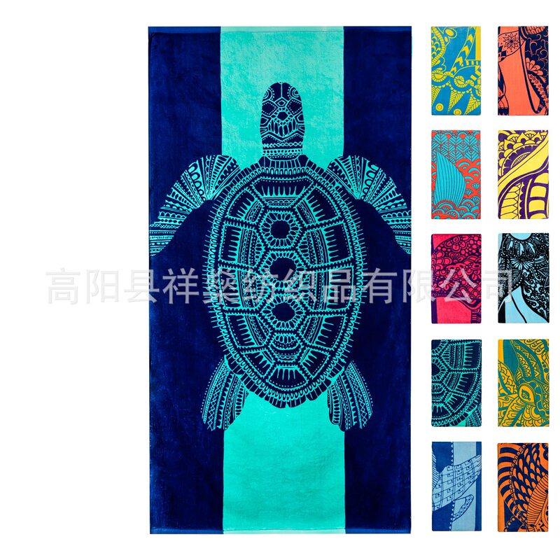 Foreign trade beach towel microfiber printing Amazon adult export printing multi-style pattern Beach 70*150