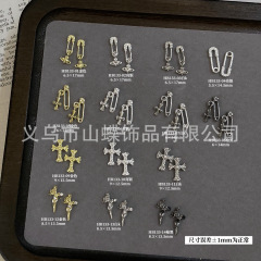 美甲饰品新款十字架高级百搭款式复古别针西太后网红爆款指甲饰品