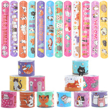 跨境新款小猫PVC啪啪圈猫咪派对拍拍手环卡通手镯手腕带礼品批发